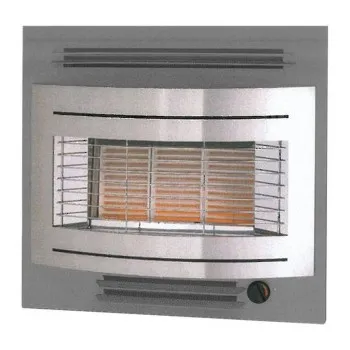 CURVASCAPE GL LPG FIRE - Grey Sparkle And Stainless steel