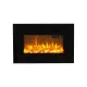 Sureflame Electric Wall Mounted Fire with Remote in Black, 26 Inch