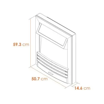 Ruby Electric Fire in Black with Remote Control