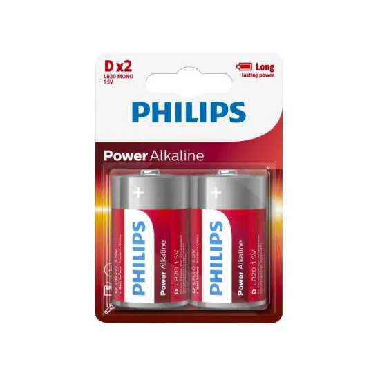 Philips D Size Power Alkaline - Pack of 2