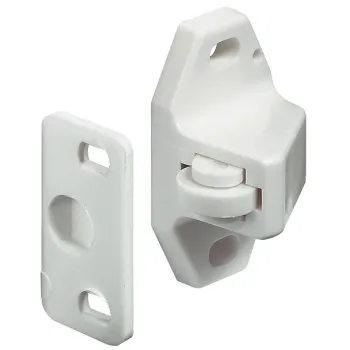 Plastic Roller Catch White