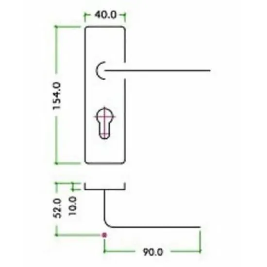 Replacement For Ellbee Eurolock Handles Aluminium