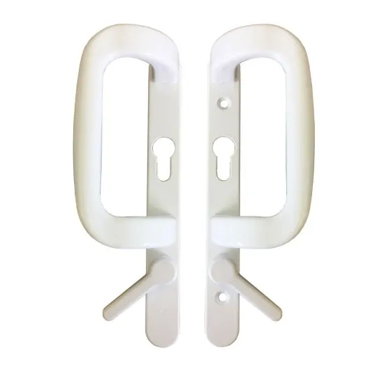 UPVC Inline Patio Door Handle Locking Fuhr Lock White