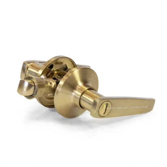 Lever Door Handle Set Brushed Brass Privacy 25mm Latch