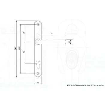 Ellbee UPVC Door Handles Anthracite Grey