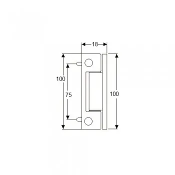 Neon UPVC Butt Hinge - White Flat or Angled