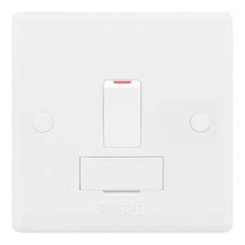 Smooth White 13A DP Switched Fused Connection Unit