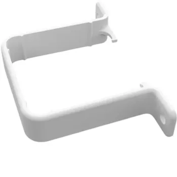 Square Line Flush Fit Downpipe Clip 65mm White