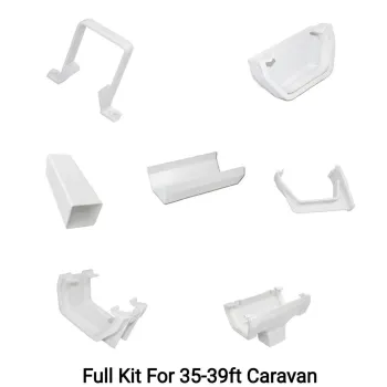Full Set White Square Line Guttering 35ft-39ft