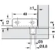 Glass Door Hinge Opening Angle 110° Simplex Pair