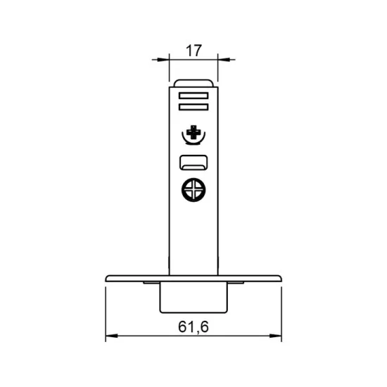 110º Smuso Quick Fixing Soft Close Hinge and Cruciform Base