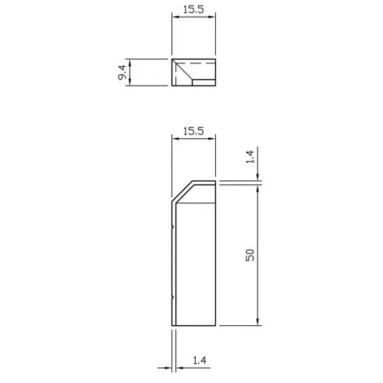External For 50mm Bevelled Skirting White External For 50mm Bevelled Skirting White