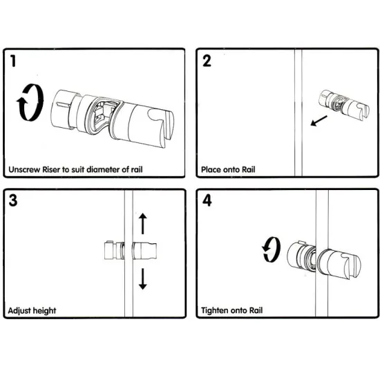 Universal 18mm-25mm Height Adjuster Chrome
