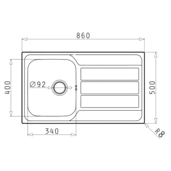 static caravan kitchen sink