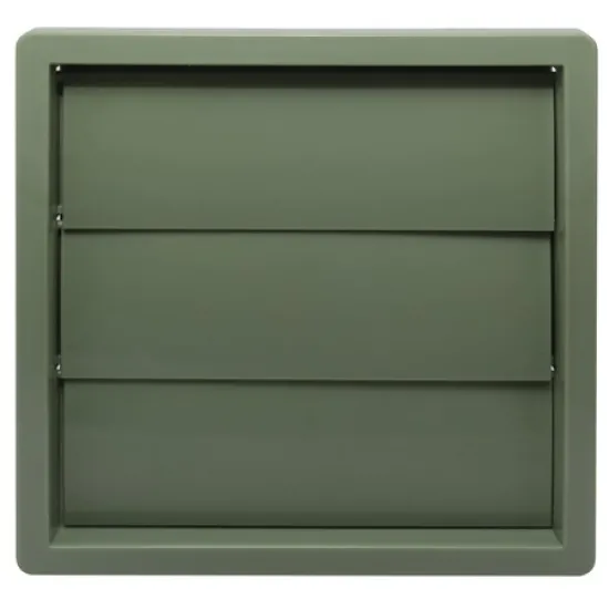Wall Outlet Gravity Flap 100mm Quarry Green