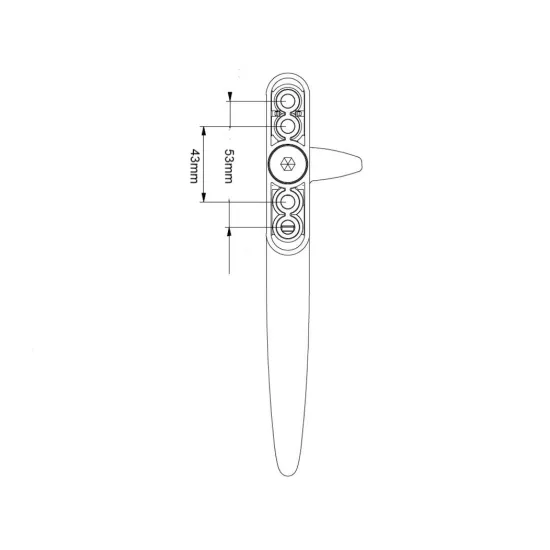 Ellbee Premier Cockspur Window Handle Left Hand