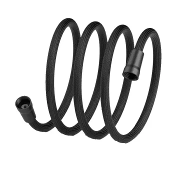 1.5m Nylon Braided Shower Hose Black