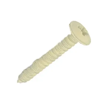 Cream Flange Head Panel Screw 6g x 1" Pack of 100
