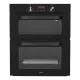 CDA DG595BL black LPG double oven for static caravans and lodges