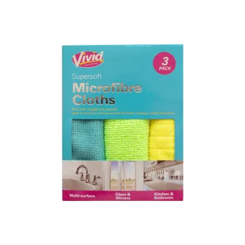 Microfibre Cleaning Cloths - 3 Pack