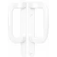 UPVC Inline Patio Door Handle XL Dummy White