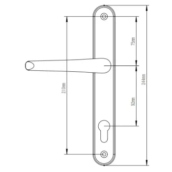 Ellbee UPVC Door Handles White