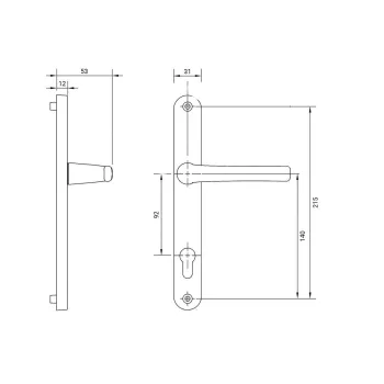 Eltherington UPVc Door Handle Black New Style
