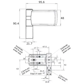 Eltherington Black Flag Hinge June 2016 Onwards CDHHIN19205BL