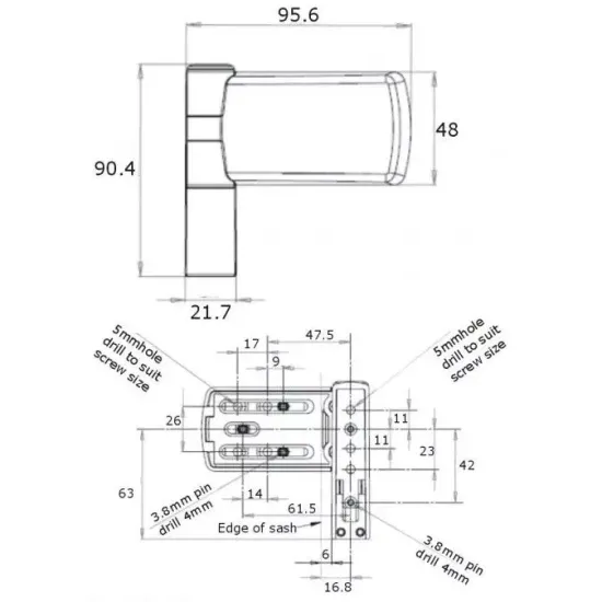 Eltherington Black Flag Hinge June 2016 Onwards CDHHIN19205BL