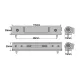 UPVC Butt Hinge WMS Style White Flat