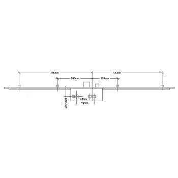 MECHANISM FOR UPVC DOOR 4 ROLLER TYPE 