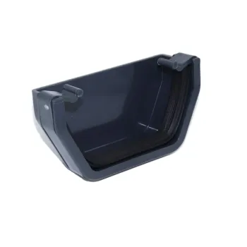 Square Line External Stop End - Anthracite Grey