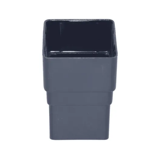 Square Line Downpipe Joiner Socket - Anthracite Grey