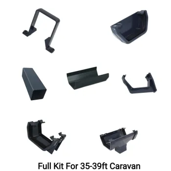 Full Set Anthracite Grey Square Line Guttering 35ft-39ft