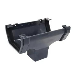 Square Line Gutter Running Outlet - Anthracite Grey