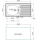 Linen Stainless Steel Sink and Waste Kit 860mm x 435mm ( CA1 )