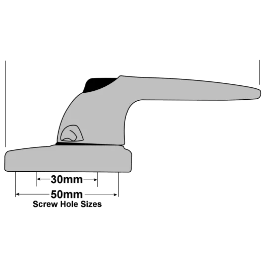 Ellbee Trojan Cockspur Window Handles Right Hand Straight